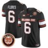Zane Flores Jersey 6 Oklahoma State Cowboys 2025 Leslie O neal Patch Black 3a1ab1a5 bc0a 466e ac35 b7002866a930