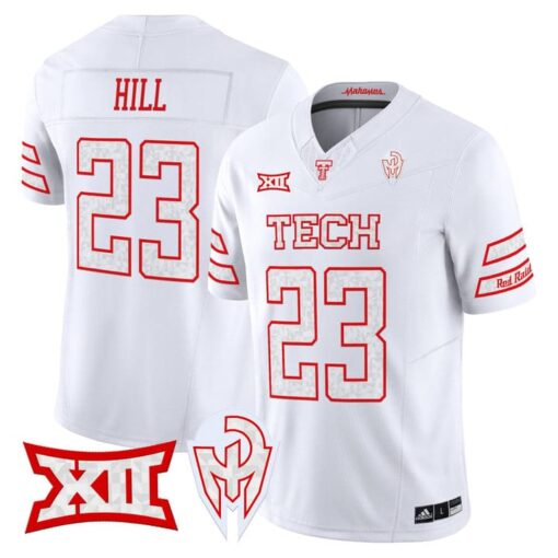 Adam Hill Jersey #23 Texas Tech Red Raiders Too Cold Vapor Stitched - Image 4