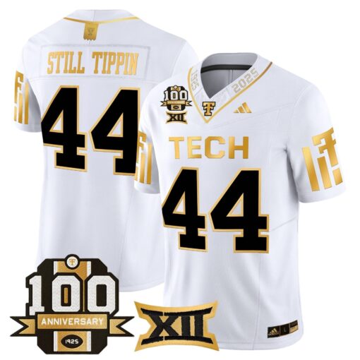 Texas Tech Red Raiders 2025 Gold Vapor Limited Jersey - 100th Anniversary Patch - All Stitched - Image 29