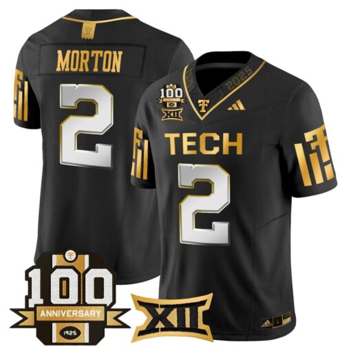 Texas Tech Red Raiders 2025 Gold Vapor Limited Jersey - 100th Anniversary Patch - All Stitched - Image 7