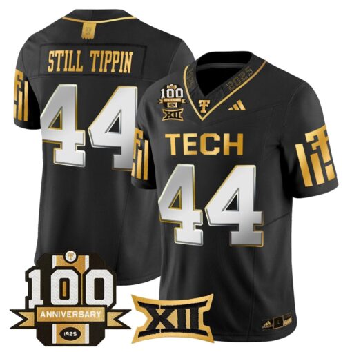 Texas Tech Red Raiders 2025 Gold Vapor Limited Jersey - 100th Anniversary Patch - All Stitched - Image 14