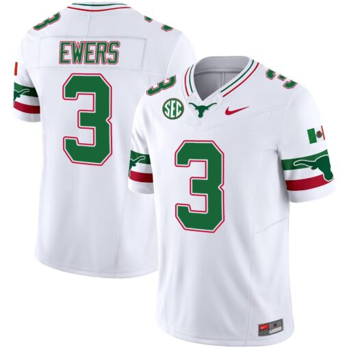 Texas Longhorns Mexico SEC Patch Vapor Jersey - All Stitched - Image 12