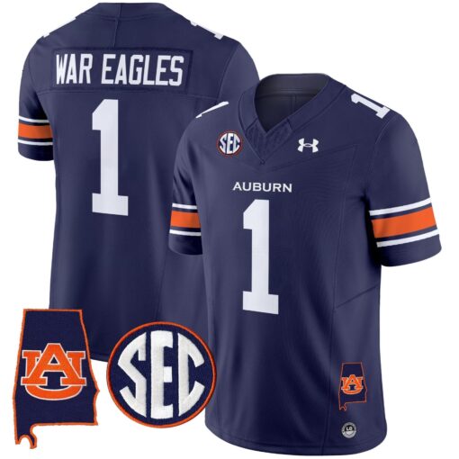 Auburn Tigers 2025 Alabama Patch Vapor Limited Jersey - All Stitched - Image 32