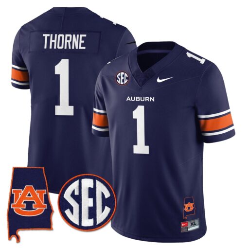 Auburn Tigers Alabama Patch Vapor Limited Jersey - All Stitched - Image 34