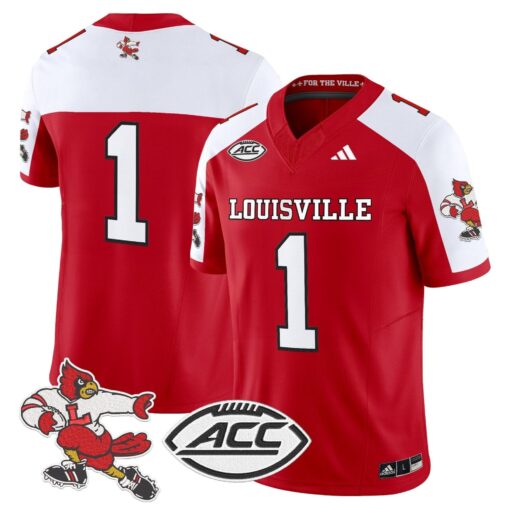 Louisville Cardinals '1980s Throwback' Vapor Limited Jersey - All Stitched - Image 43