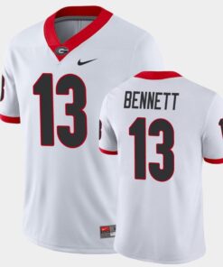 Georgia Bulldogs #13 Brock Bowers White College Football Jersey