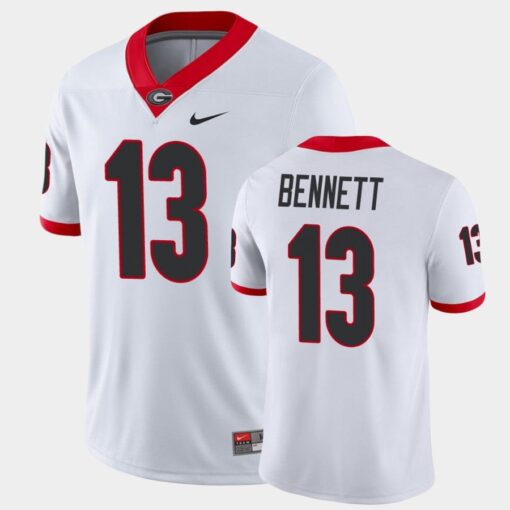Georgia Bulldogs #13 Brock Bowers White College Football Jersey