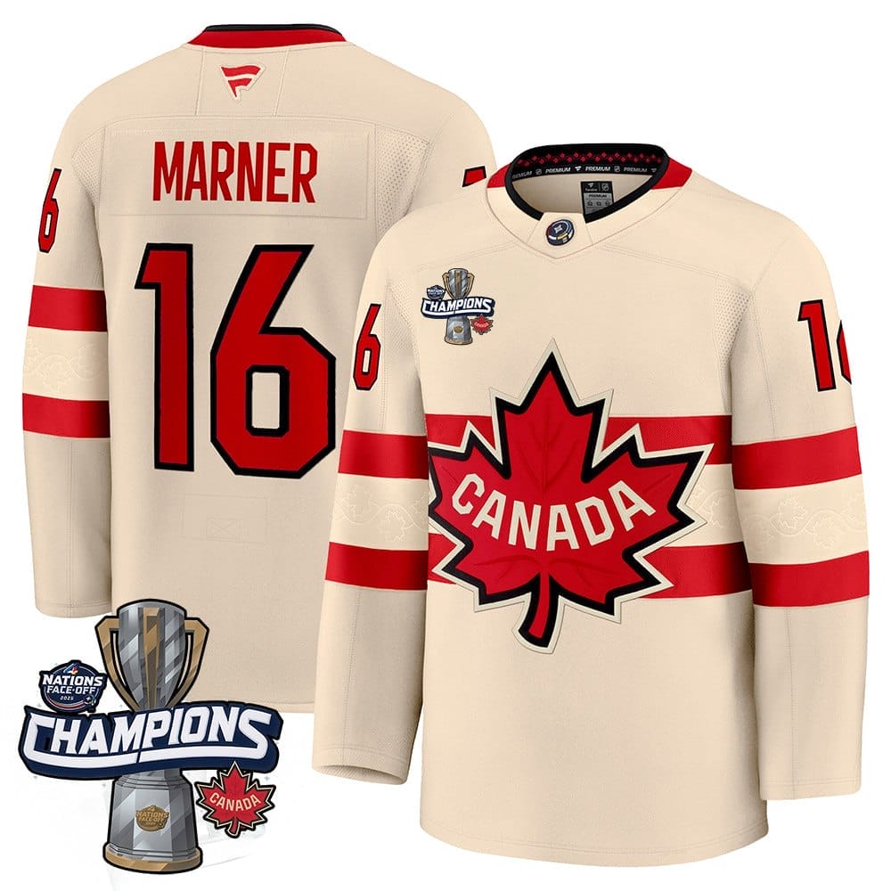 Men Canada 2025 4 Nations Face-Off Champions Jersey - All Stitched - Image 21