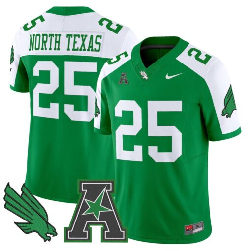 Men's North Texas Mean Green 2025 Vapor Limited Jersey - All Stitched - Image 3