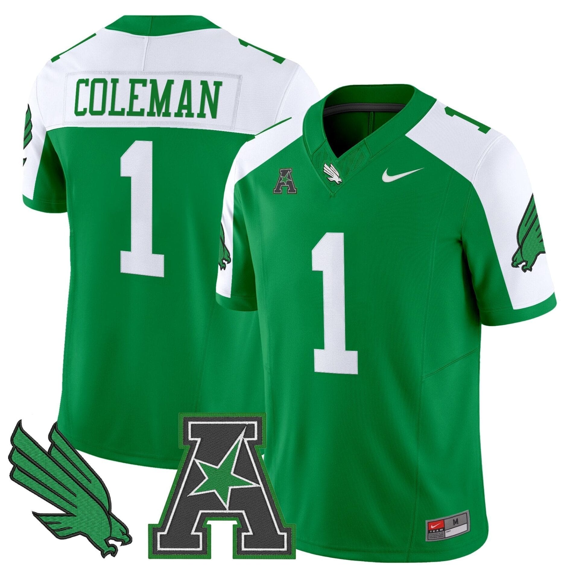 Men's North Texas Mean Green 2025 Vapor Limited Jersey - All Stitched - Image 7