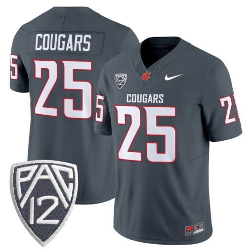 Washington State Cougars 2025 Vapor Limited Jersey V2 - All Stitched - Image 3