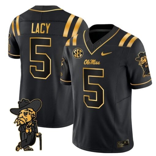 Men's Ole Miss Rebels 2025 Gold Vapor Limited Jersey - All Stitched - Image 15