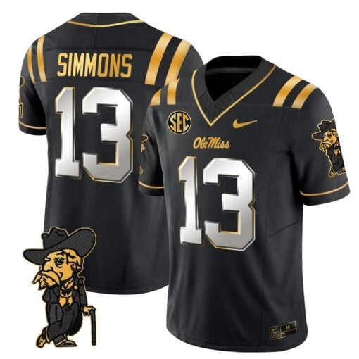 Men's Ole Miss Rebels 2025 Gold Vapor Limited Jersey - All Stitched - Image 23