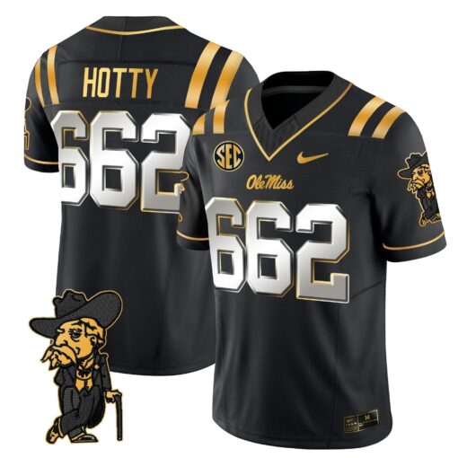 Men's Ole Miss Rebels 2025 Gold Vapor Limited Jersey - All Stitched - Image 2