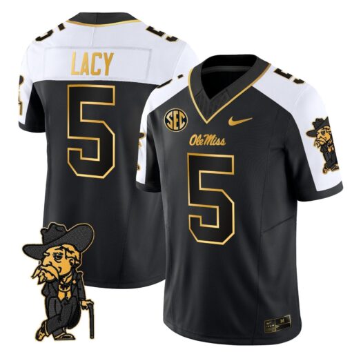 Men's Ole Miss Rebels 2025 Gold Vapor Limited Jersey - All Stitched - Image 9