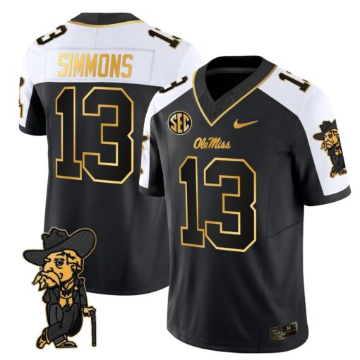 Men's Ole Miss Rebels 2025 Gold Vapor Limited Jersey - All Stitched - Image 5