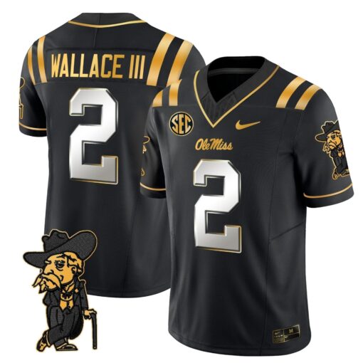 Men's Ole Miss Rebels 2025 Gold Vapor Limited Jersey - All Stitched - Image 31