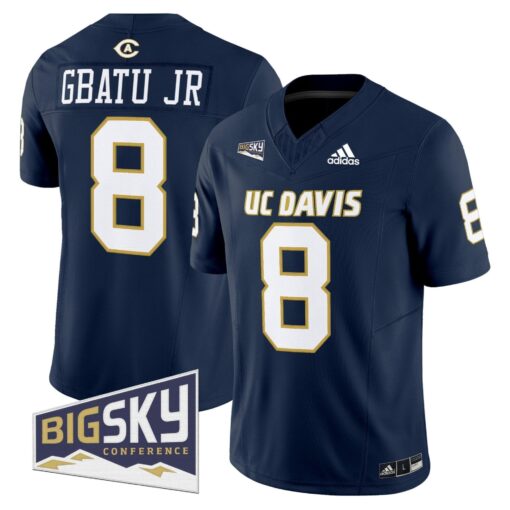Men's UC Davis Aggies 2025 'Lake Tahoe Patch' Vapor Limited Jersey - All Stitched - Image 43