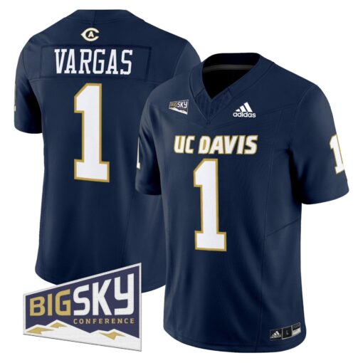 Men's UC Davis Aggies 2025 'Lake Tahoe Patch' Vapor Limited Jersey - All Stitched - Image 44