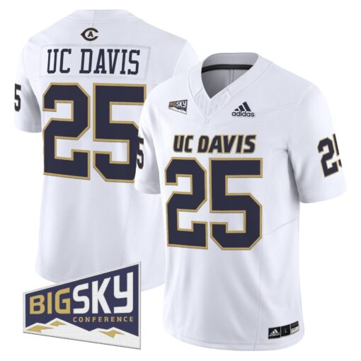 Men's UC Davis Aggies 2025 'Lake Tahoe Patch' Vapor Limited Jersey - All Stitched - Image 40