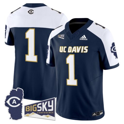 Men's UC Davis Aggies 2025 'Lake Tahoe Patch' Vapor Limited Jersey - All Stitched - Image 29