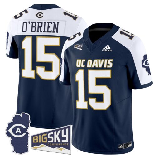 Men's UC Davis Aggies 2025 'Lake Tahoe Patch' Vapor Limited Jersey - All Stitched - Image 25