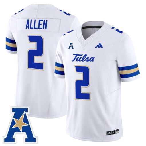 Tulsa Golden Hurricane 2025 Vapor Limited Jersey - All Stitched - Image 14