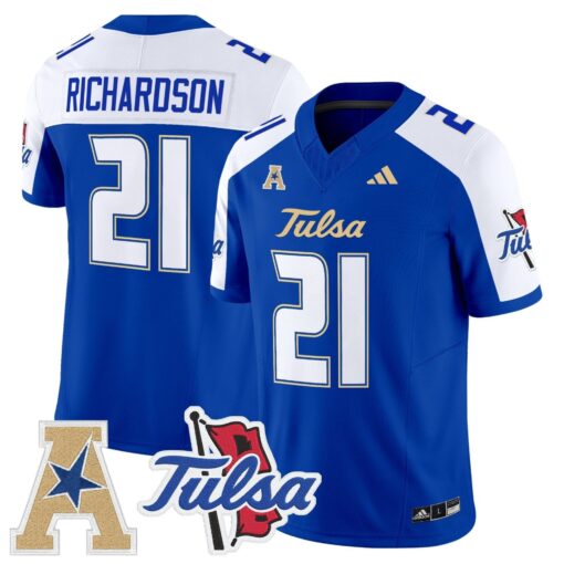 Tulsa Golden Hurricane 2025 Vapor Limited Jersey - All Stitched - Image 21