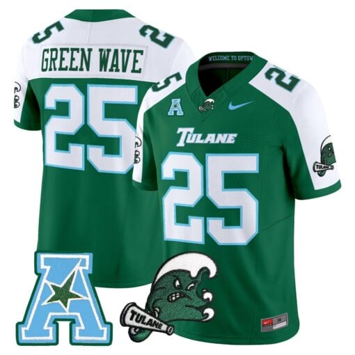 Tulane Green Wave 2025 Vapor Limited Jersey - All Stitched - Image 7