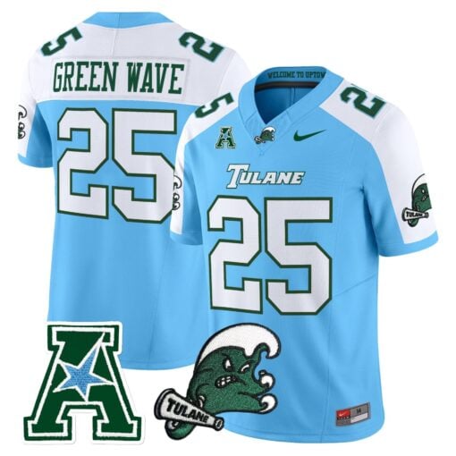 Tulane Green Wave 2025 Vapor Limited Jersey - All Stitched - Image 15