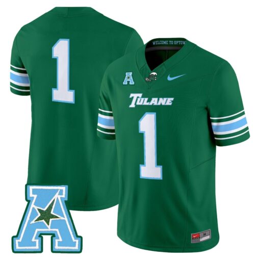 Tulane Green Wave 2025 Vapor Limited Jersey - All Stitched - Image 24
