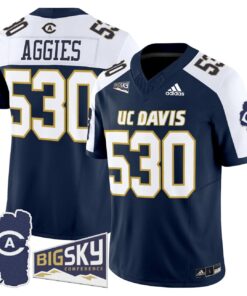 Aggies Jersey 530 UC Davis Aggies 2025 Lake Tahoe Patch Stitched Navy Alter