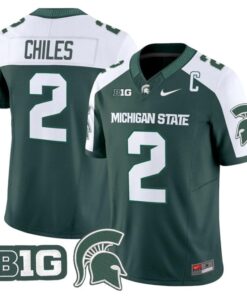 Aidan Chiles Jersey #2 Michigan State Spartans 2025 Vapor Stitched Green Alter