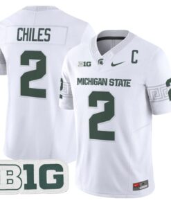 Aidan Chiles Jersey #2 Michigan State Spartans 2025 Vapor Stitched White