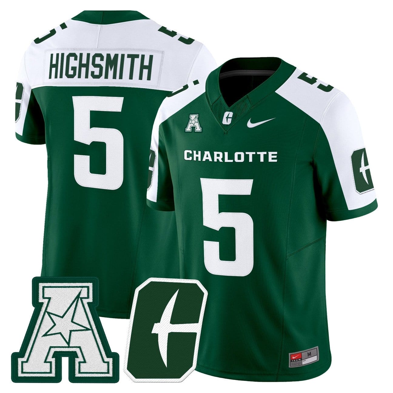 Alex Highsmith Jersey #5 Charlotte 49ers 2025 Vapor Limited Stitched - Image 4