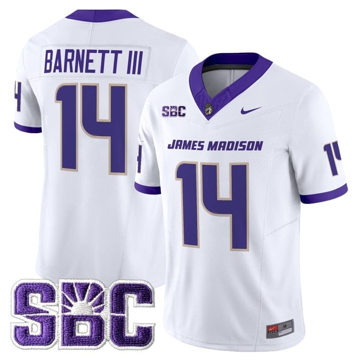 Alonza Barnett III Jersey #14 James Madison Dukes 2025 Vapor Limited Stitched - Image 5