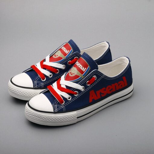 Arsenal Low Top Canvas Sport Sneakers Shoes For Men Women Fans