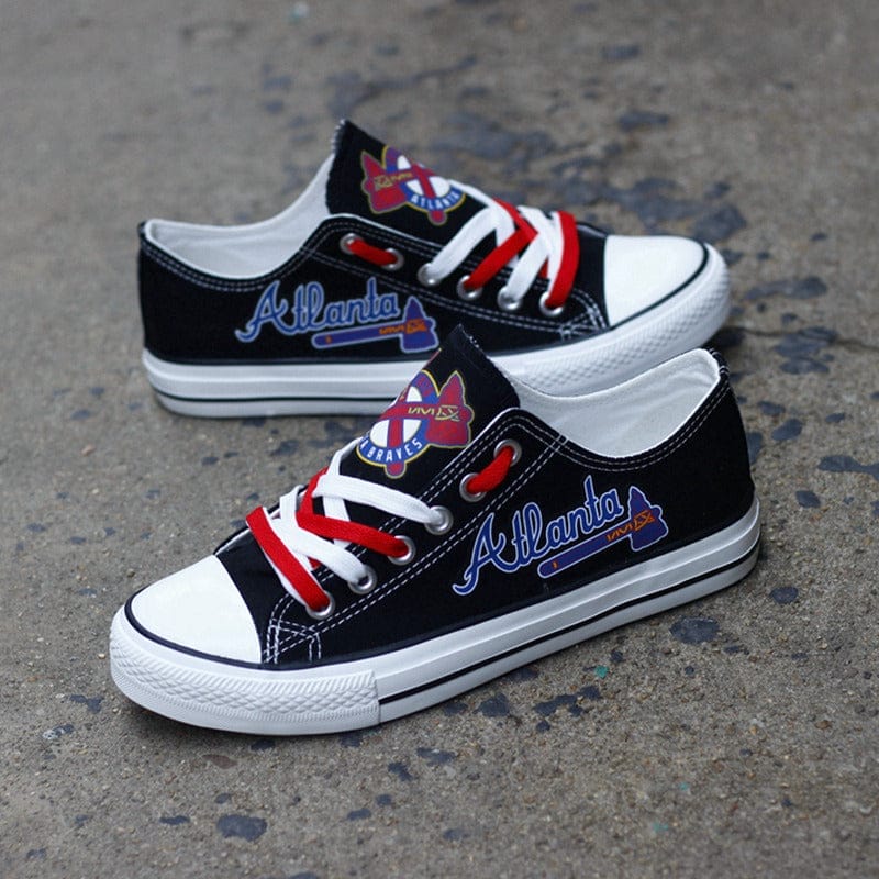 Atlanta Braves Limited Print Low Top Canvas Shoes Sport Sneakers For Men Women Fans - Image 4