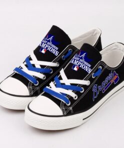 Atlanta Braves Limited Print MLB Students Low Top Canvas Shoes Sport Sneakers 3 0f8a8e13 84e4 4294 ac51 89489a57d8bf