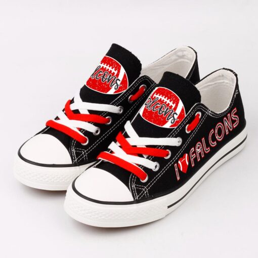 Atlanta Falcons Low Top Canvas Sport Sneakers Shoes For Men Women Fans - Image 2