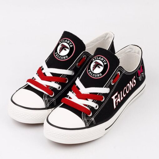 Atlanta Falcons Low Top Canvas Sport Sneakers Shoes For Men Women Fans - Image 3