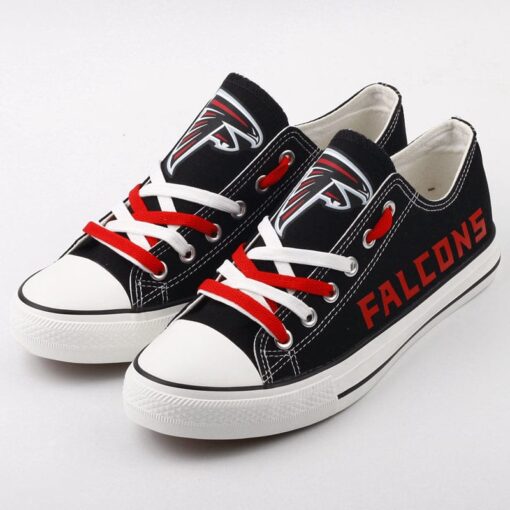Atlanta Falcons Low Top Canvas Sport Sneakers Shoes For Men Women Fans - Image 2