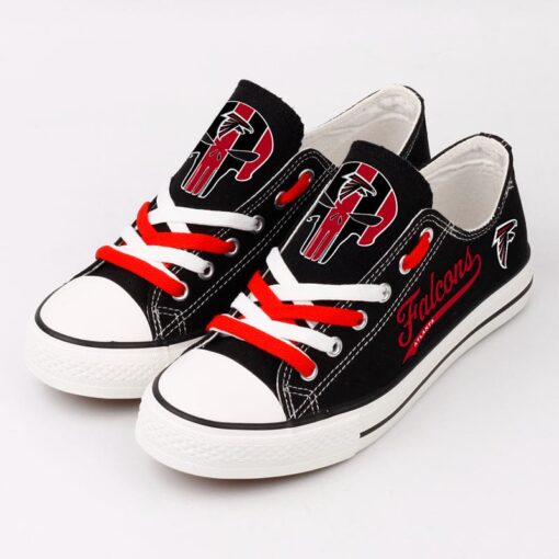 Atlanta Falcons Low Top Canvas Sport Sneakers Shoes For Men Women Fans - Image 4