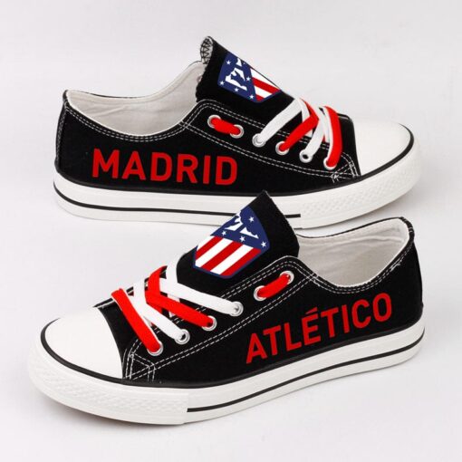 Atletico Madrid Low Top Canvas Sport Sneakers Shoes For Men Women Fans