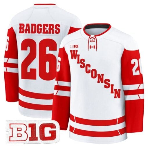 Badgers Jersey #26 Wisconsin Badgers 2025-26 Premium Stitched - Image 2