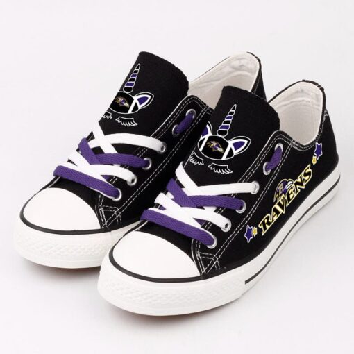 Baltimore Ravens Low Top Canvas Sport Sneakers Shoes For Men Women Fans - Image 9