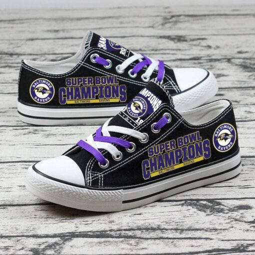 Baltimore Ravens Sport Sneakers Shoes For Men Women Fans - Image 2