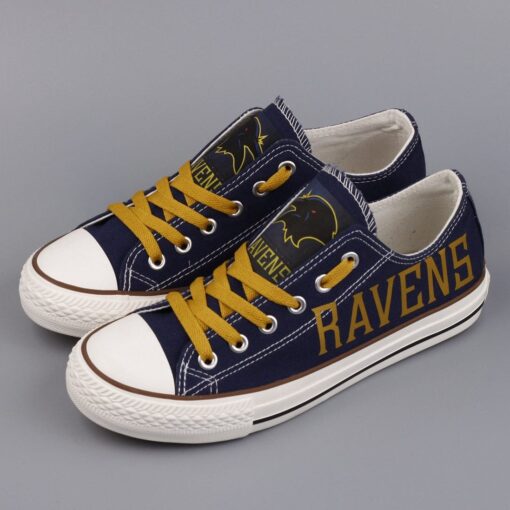Baltimore Ravens Low Top Canvas Sport Sneakers Shoes For Men Women Fans - Image 8