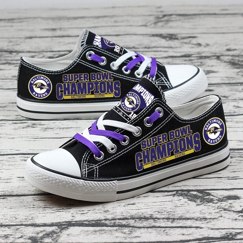 Baltimore Ravens Low Top Canvas Sport Sneakers Shoes For Men Women Fans - Image 2