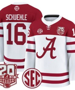 Baz Schuehle Jersey 16 Alabama Crimson 2025 26 20th Patch Stitched White f7c82fc1 9aa5 40fa a2ad 4f4de17bd8d8